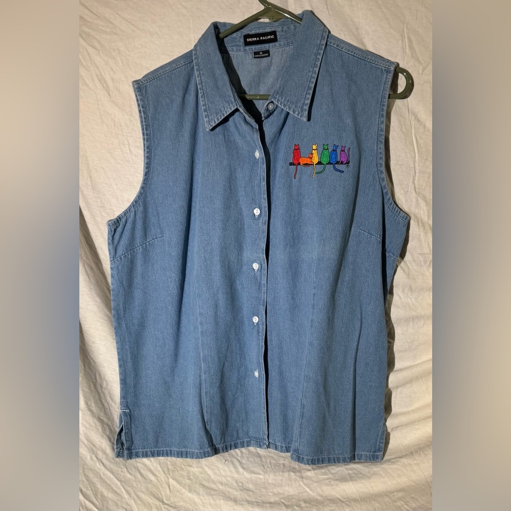 Denim tank top XL